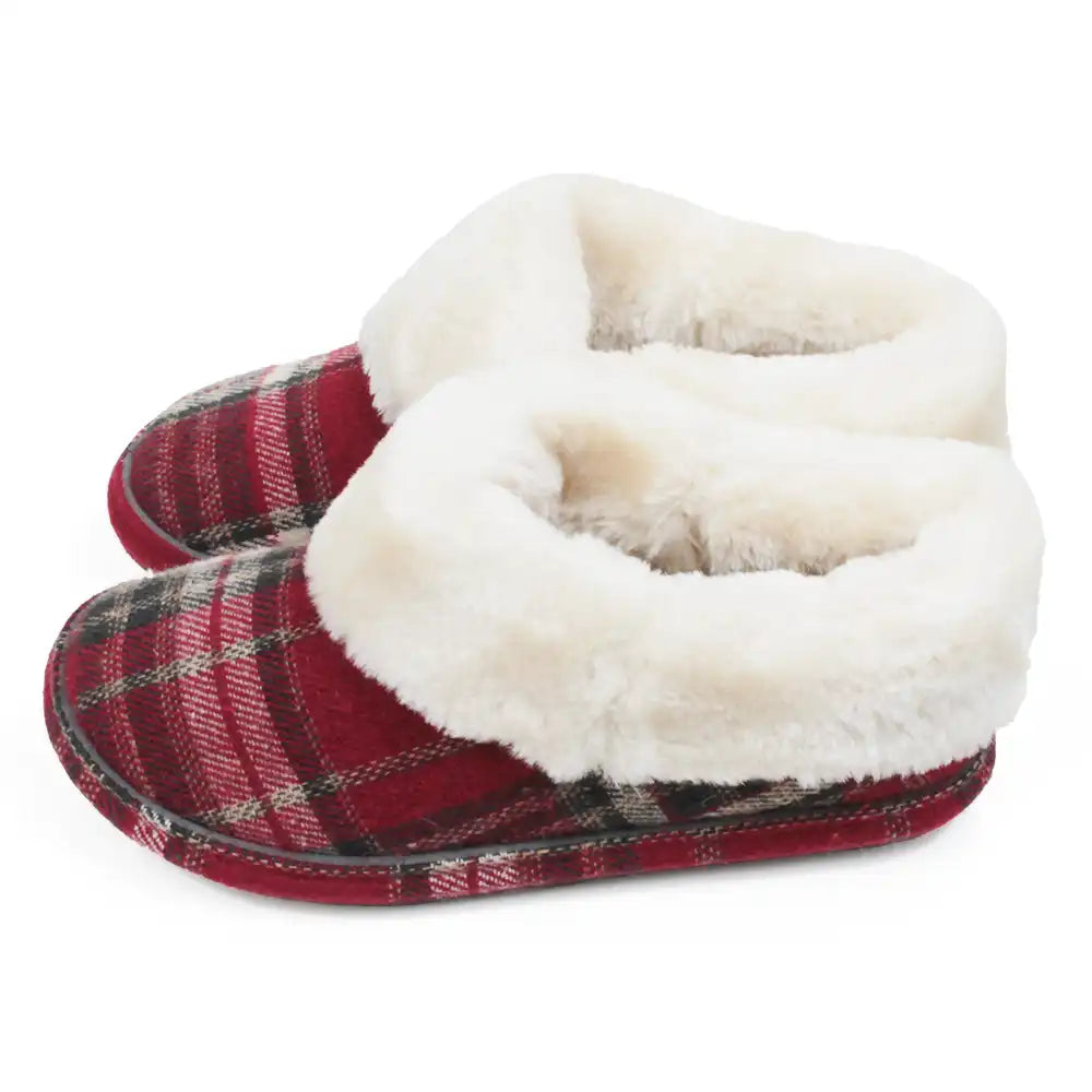 Glenroyal Festive Red Tartan Slippers