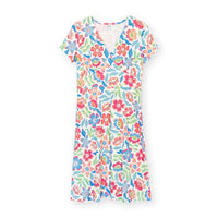 Floral patterned nightgown on a white background
