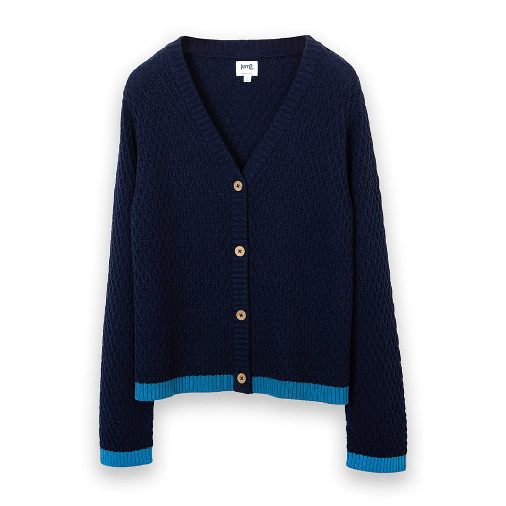 Shapwick Knitted Cardigan in Navy