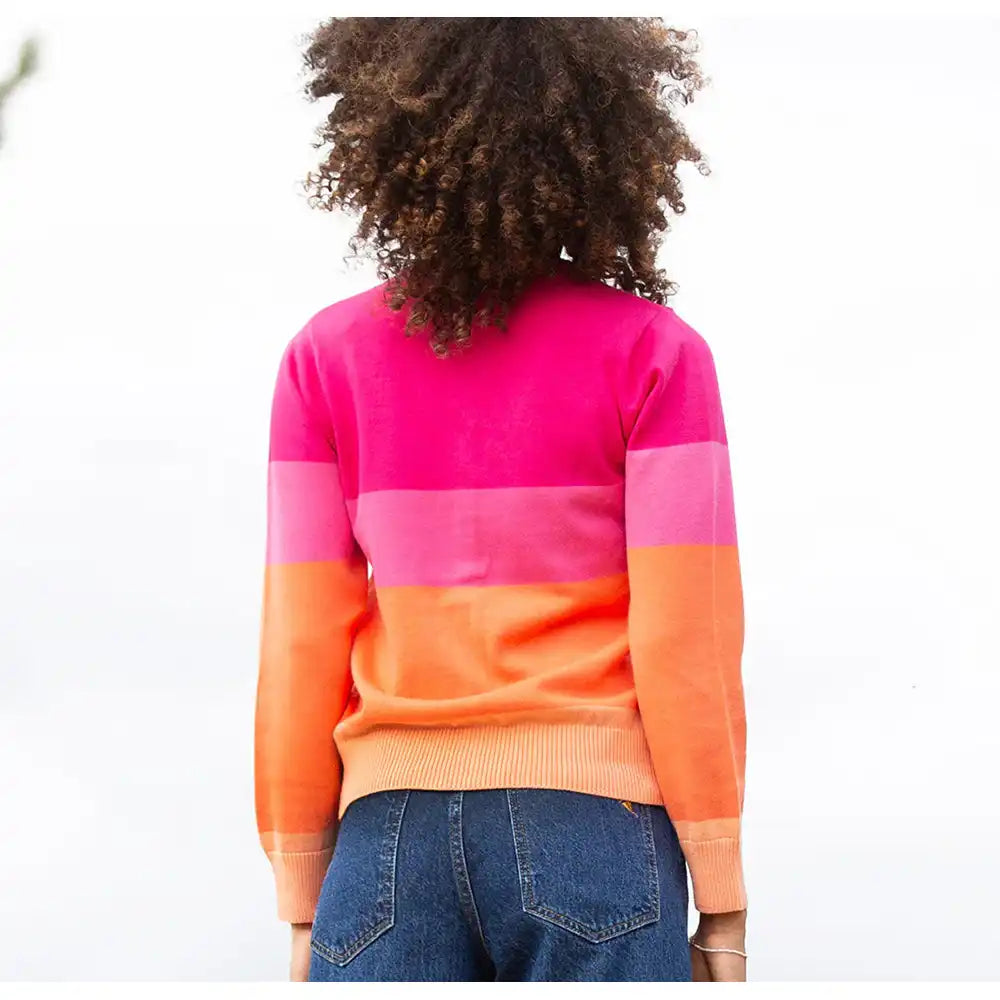 Sandecotes Striped Cardigan - Sunset