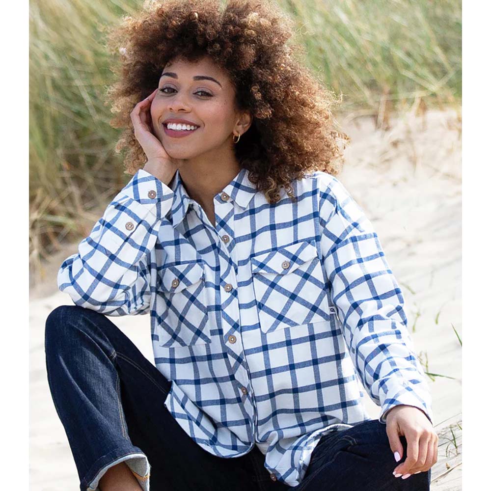 Leight Navy & White Checked Shirt