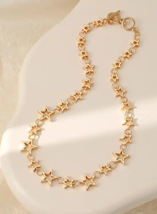 Star Chain Necklace in Gold
