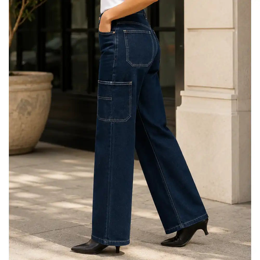 Carpenter Style Jeans - Dark Denim