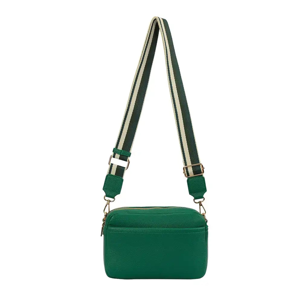Trapeze Zip Fastening Bag - Emerald Green