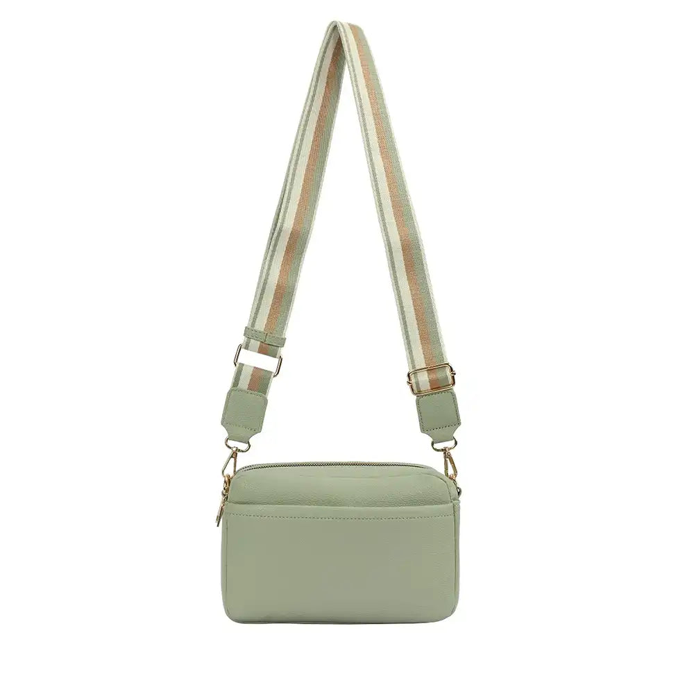 Trapeze Zip Fastening Bag - Sage