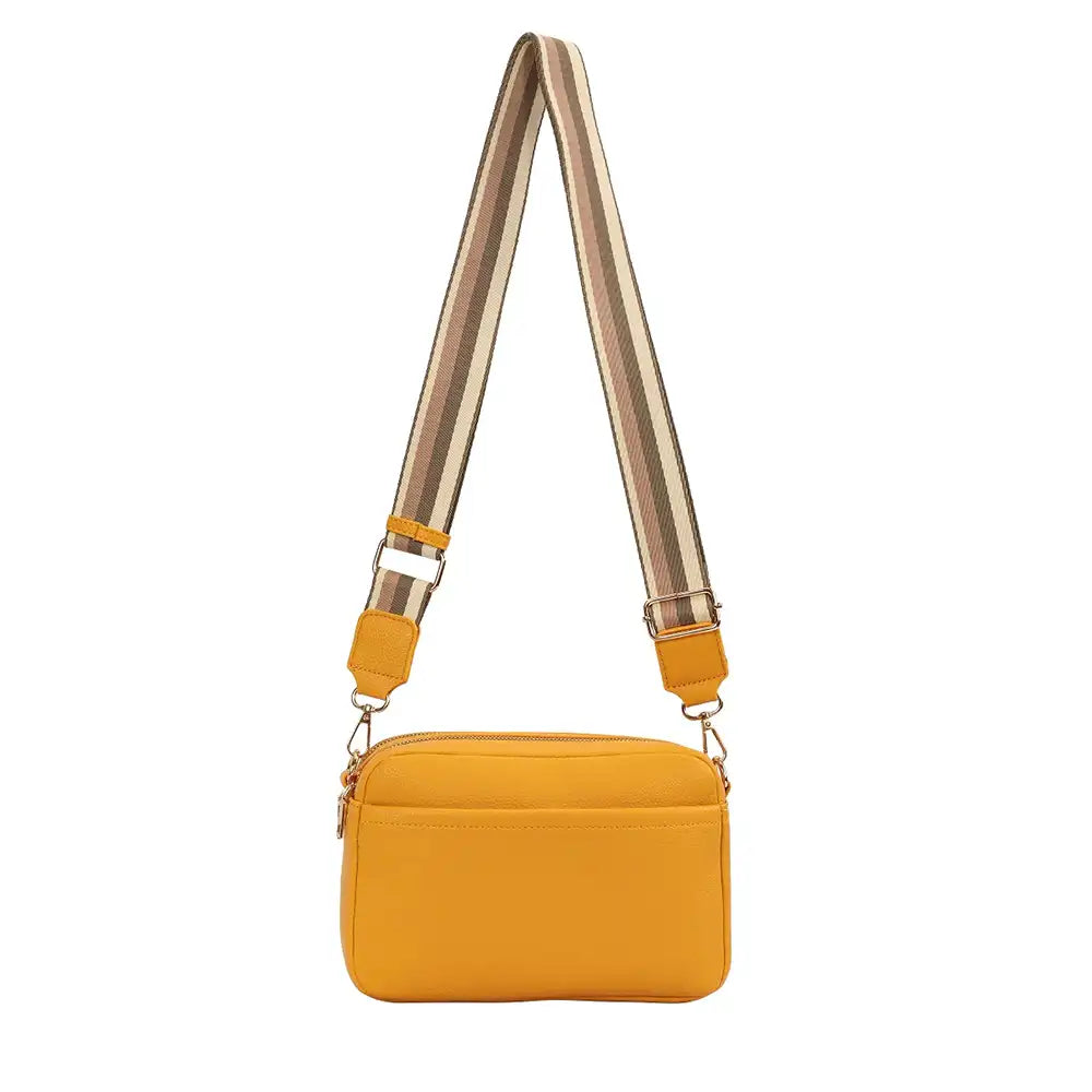 Trapeze Zip Fastening Bag - Yellow