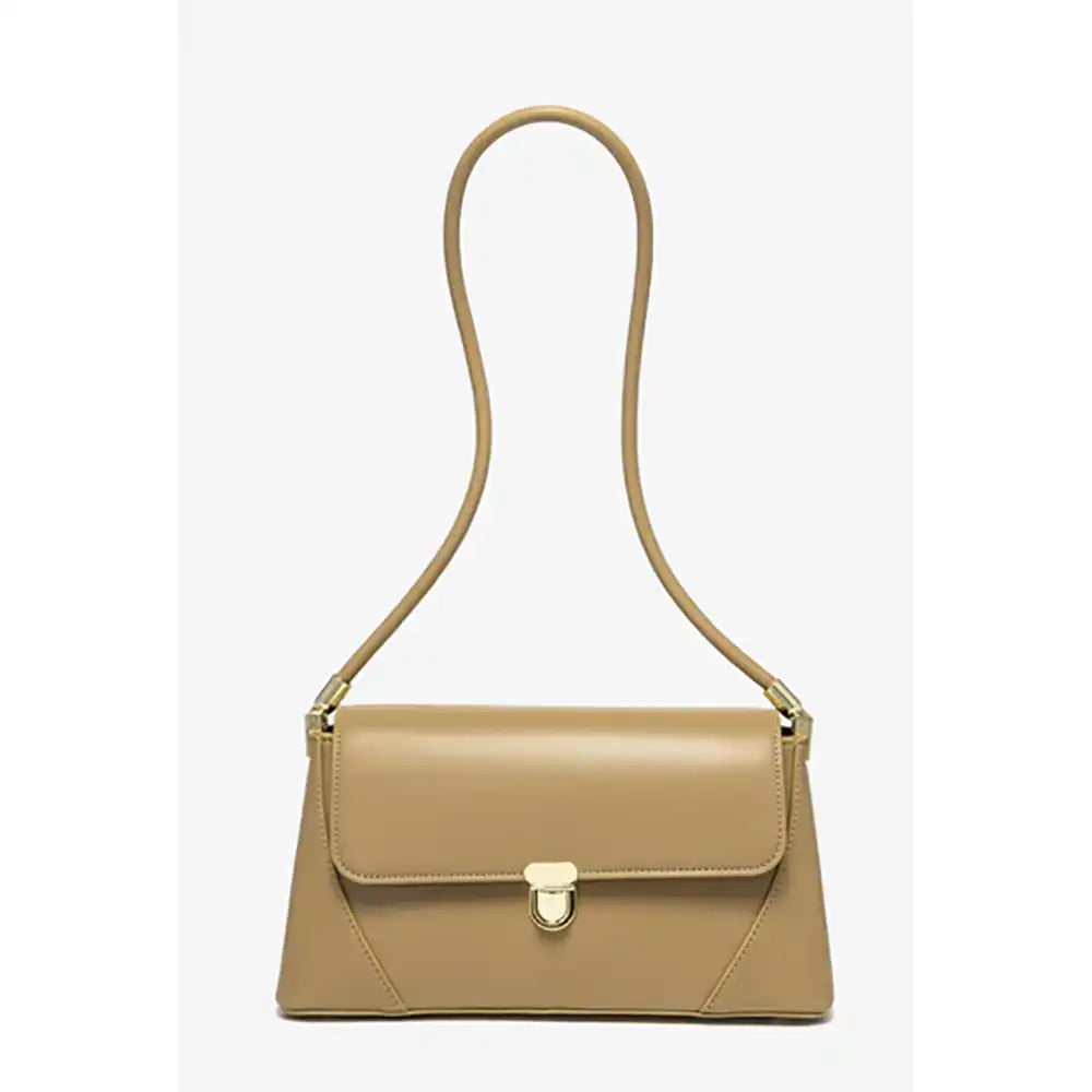 Clasp Fastening Baguette Bag - Khaki