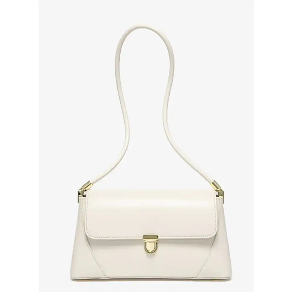 Clasp Fastening Baguette Bag - White