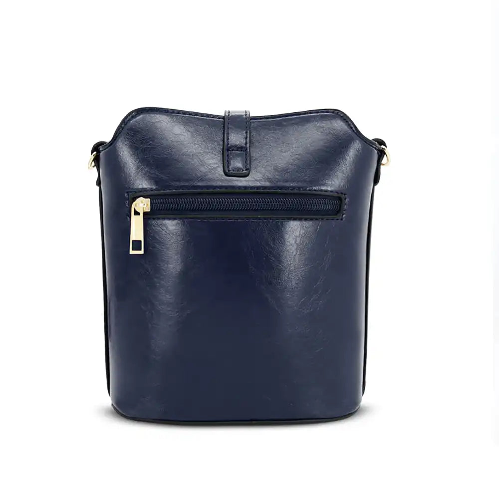 Cross Body Shoulder Bag - Navy Blue
