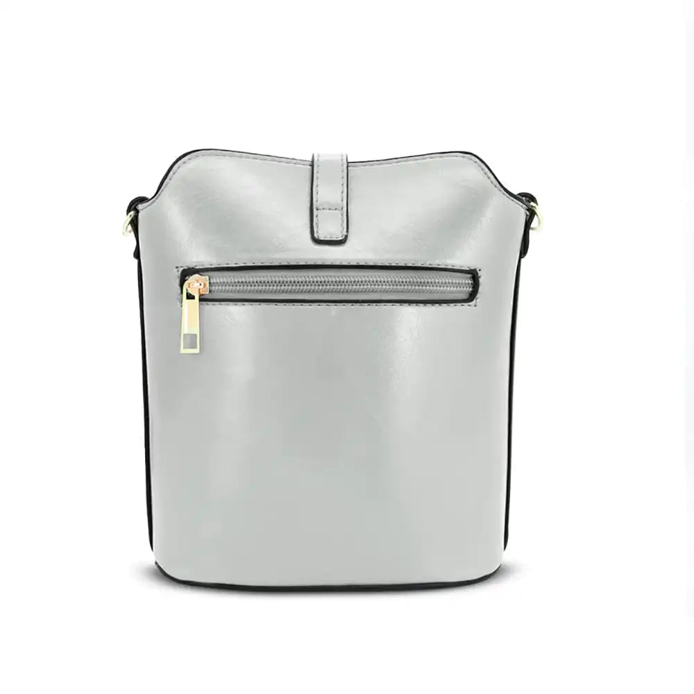 Cross Body Shoulder Bag - Silver
