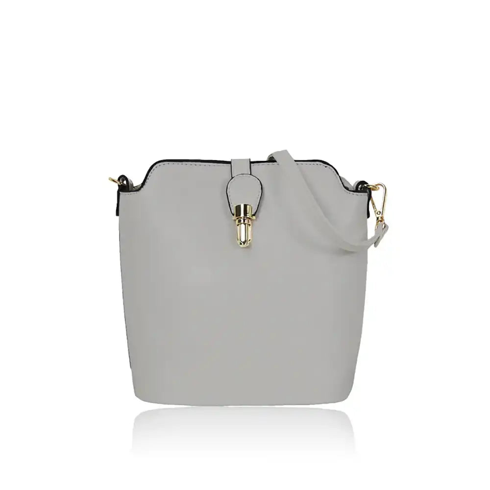 Cross Body Shoulder Bag - Light Grey