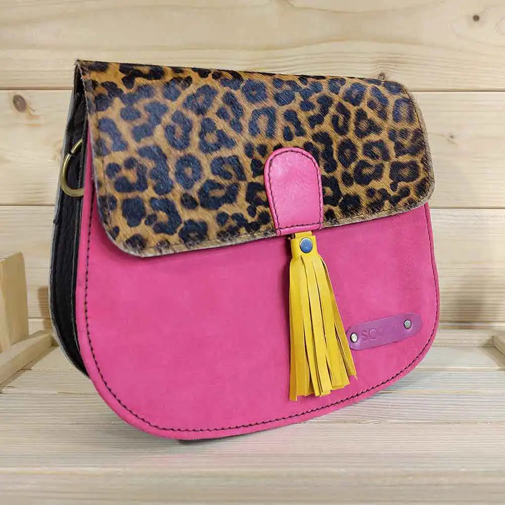 Lena Suede Crossbody in Pink