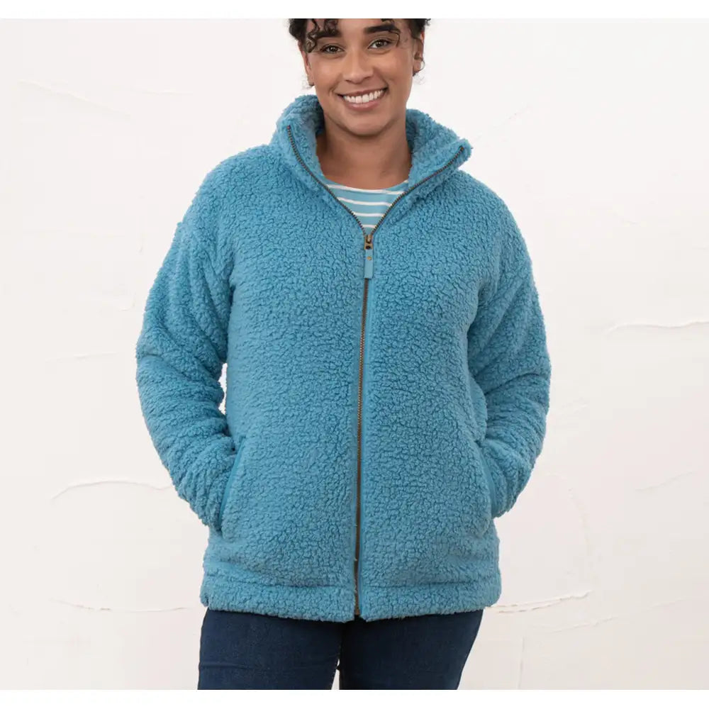 Seashell Zip Fleece - Blue