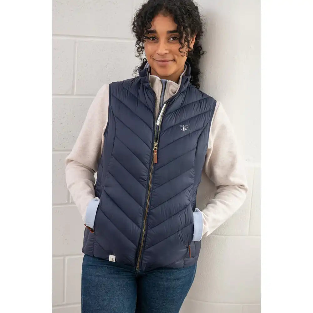 Padded Gilet in Navy