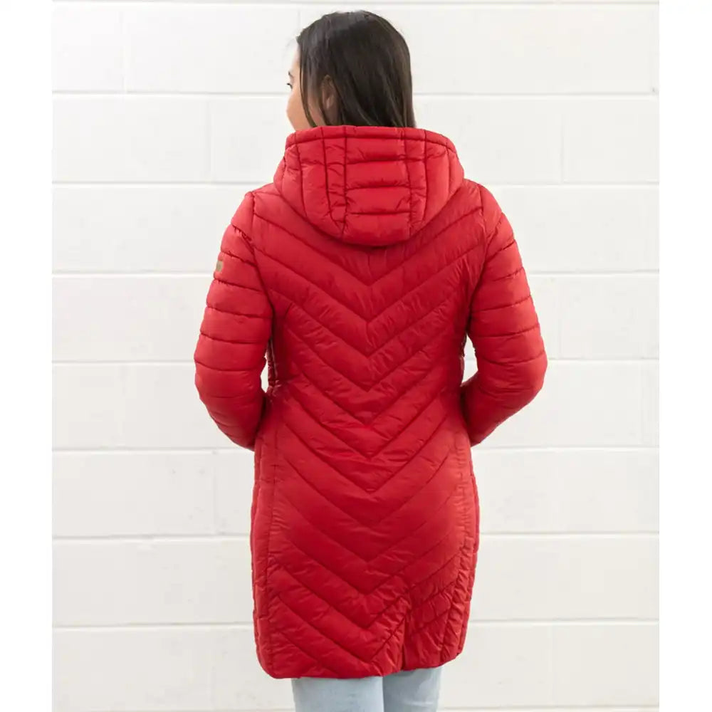 Padded Coat in Red