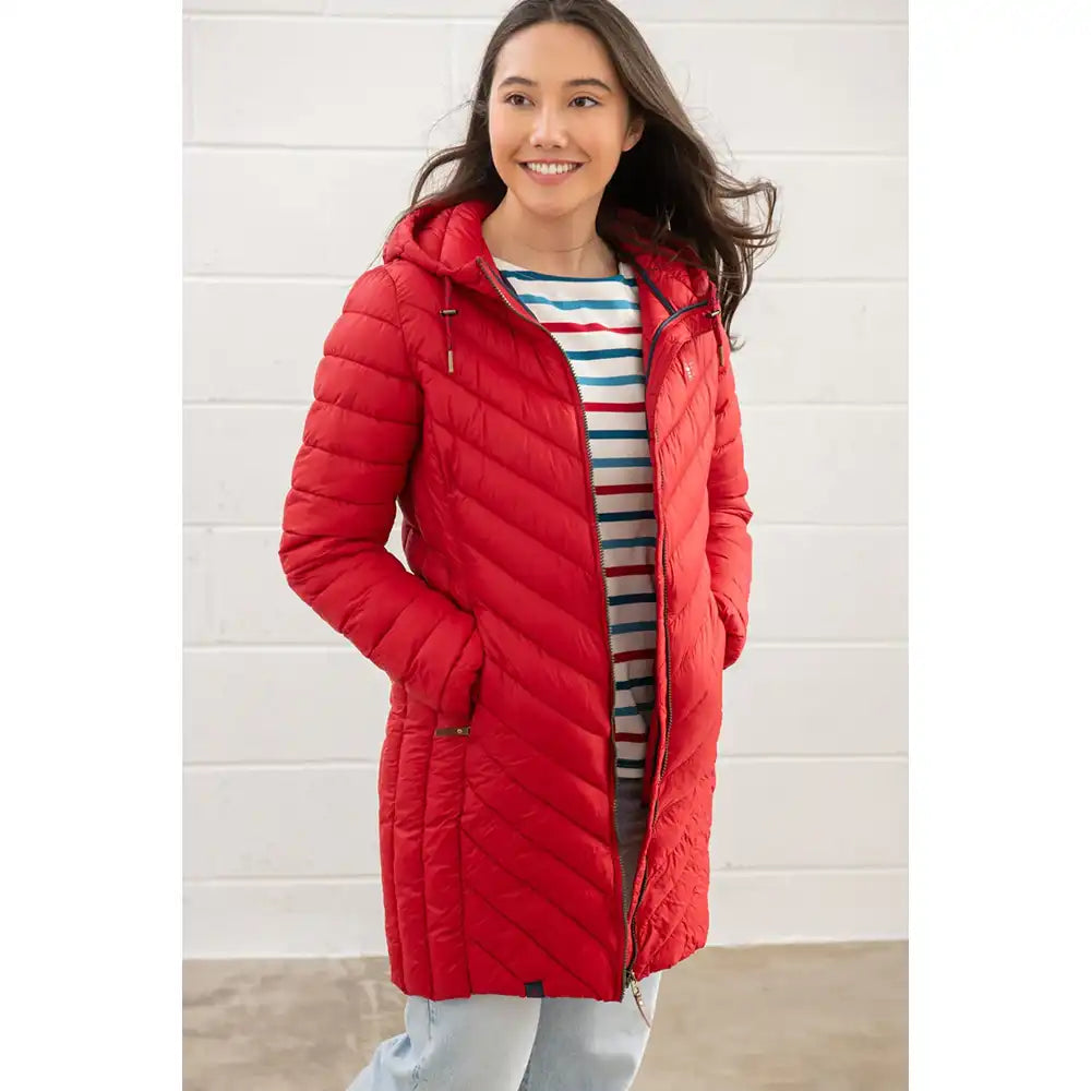 Padded Coat in Red