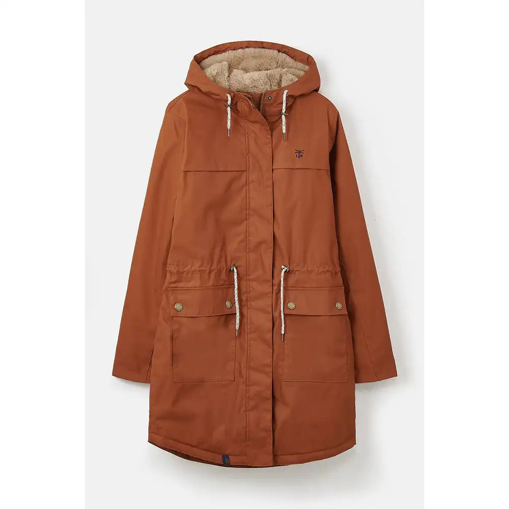 Waterproof Parka Coat in Rust