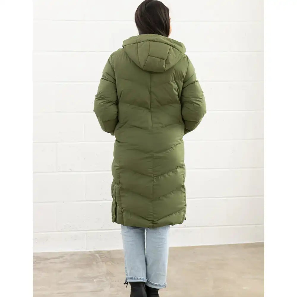 Padded Coat in Olive