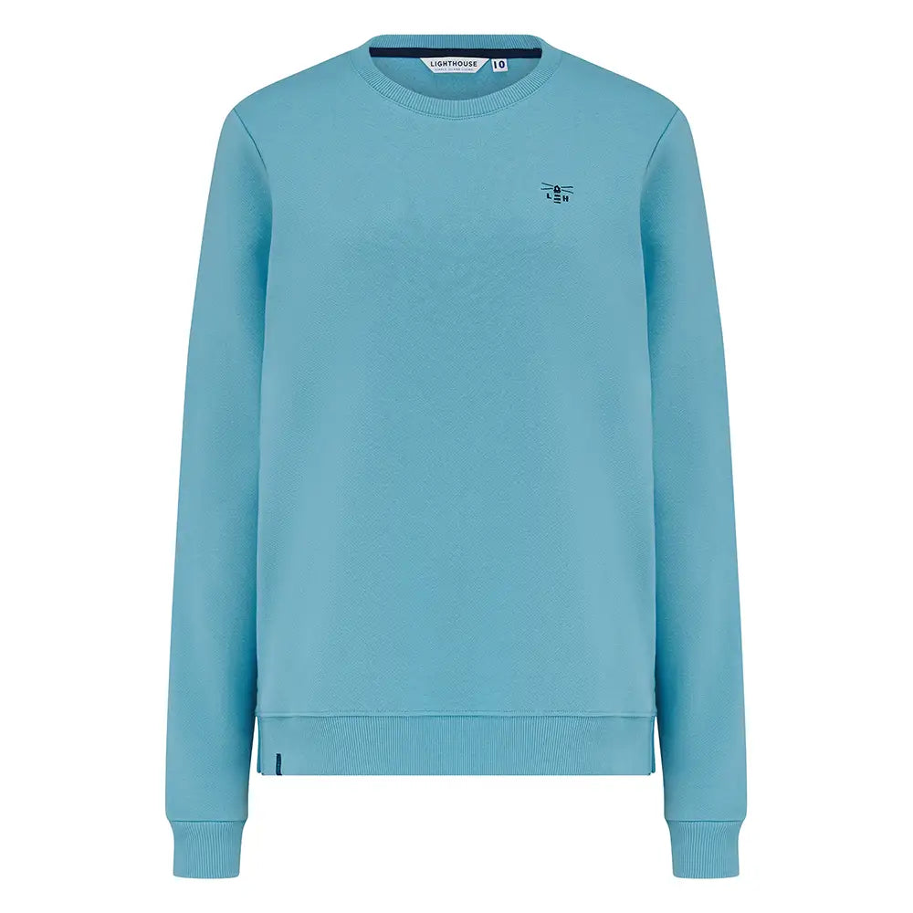 Light blue sweatshirt on a white background