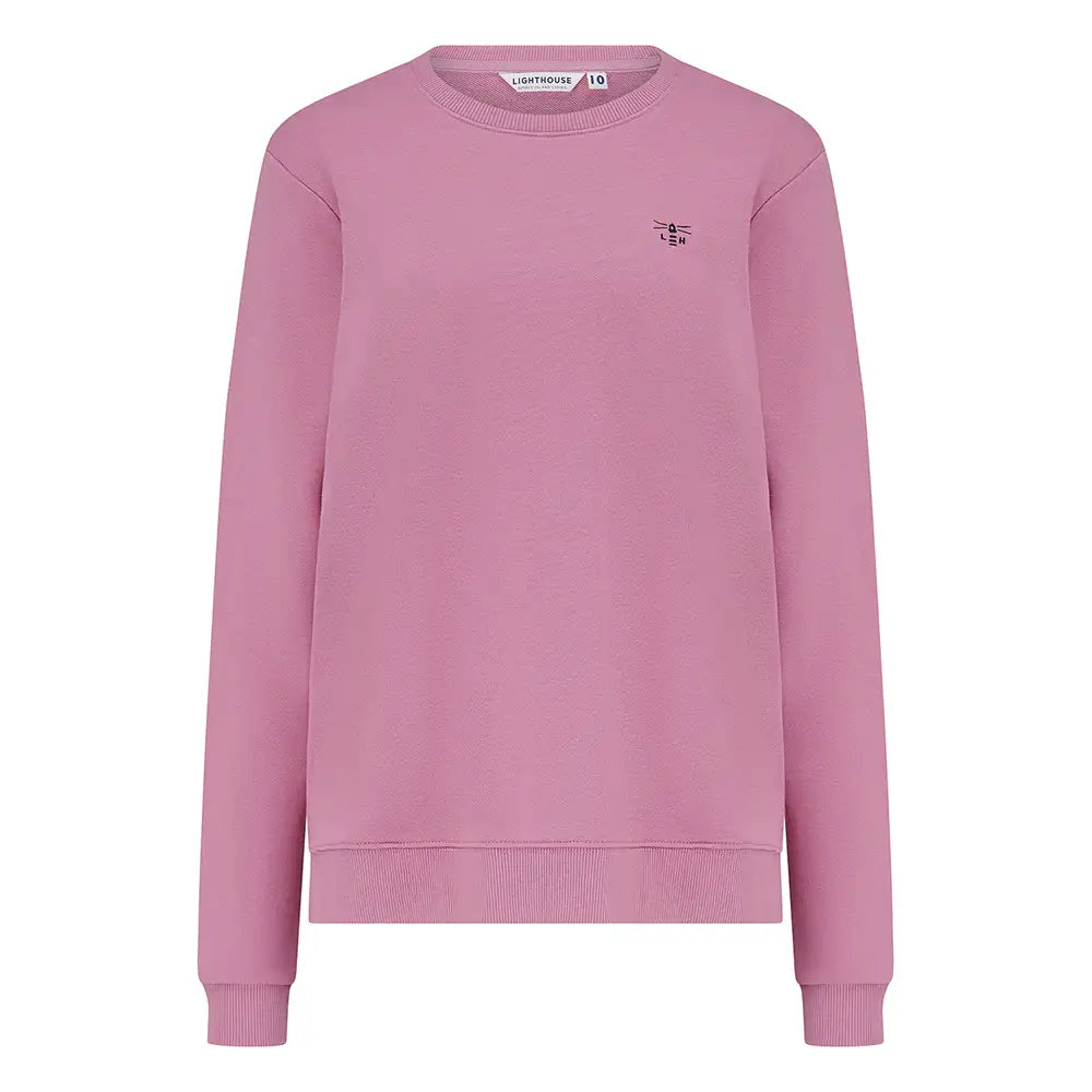 Pink sweatshirt on a white background
