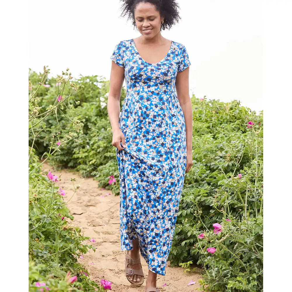Penelope Cotton Jersey Maxi Dress - Cobalt