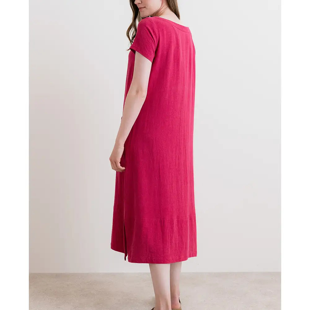 Summer Breeze Linen Blend Dress - Boysenberry