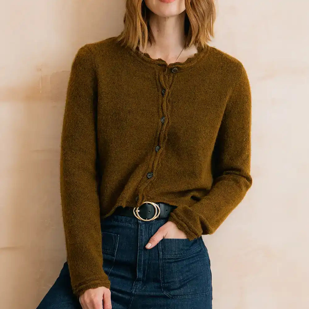 Elodie Cardigan in Burnt Caramel