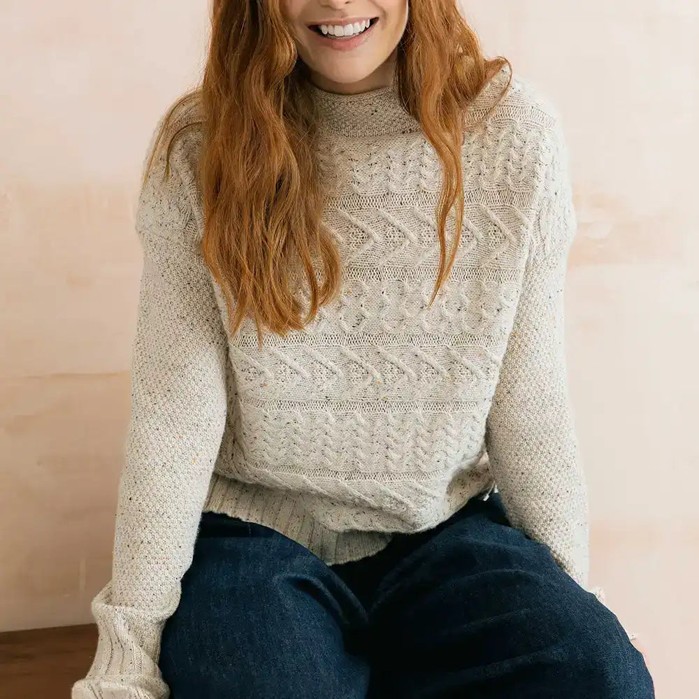 Sonia Jumper in Ecru Fleck