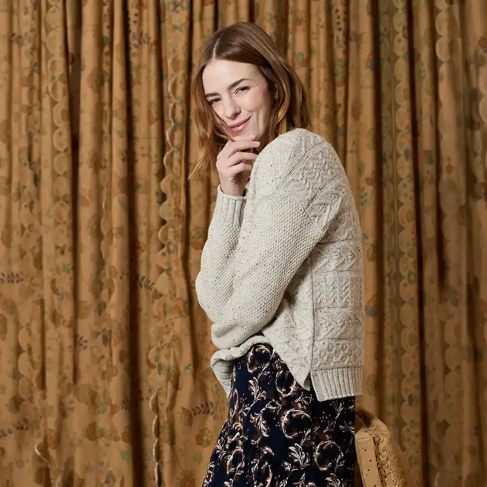 Sonia Jumper in Ecru Fleck