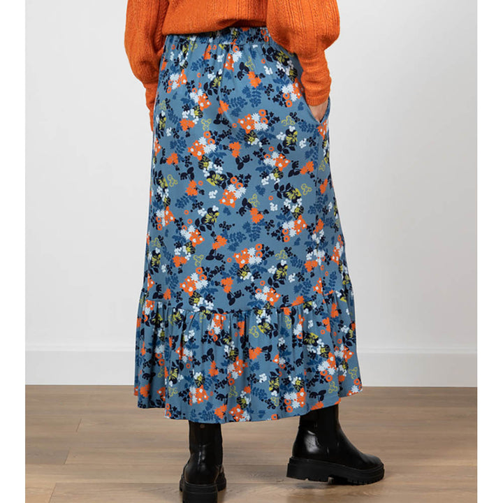 Lily & Me Navy Witcombe Floral Folk Skirt