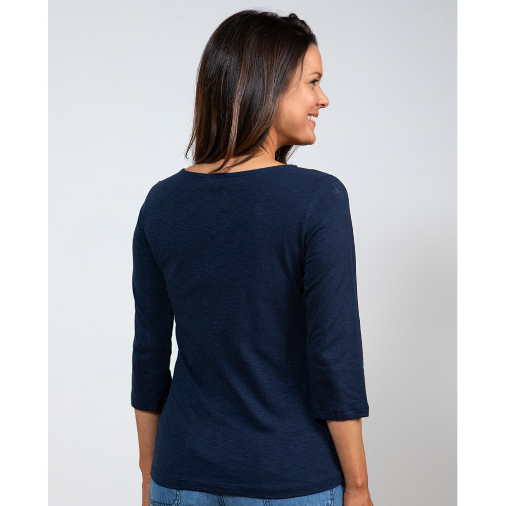 Lily & Me Monica Plain Top in Navy