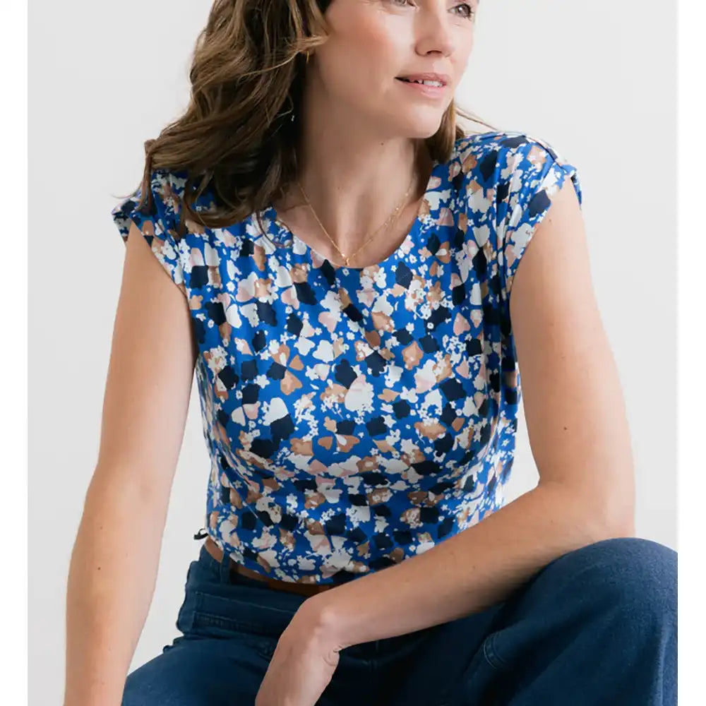 Sway Water Violet Jersey Tee - Cobalt
