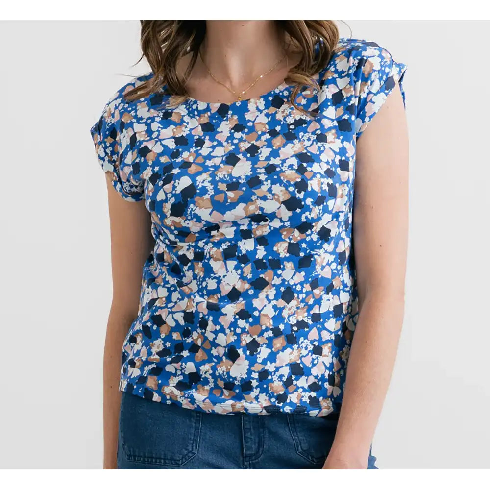 Sway Water Violet Jersey Tee - Cobalt