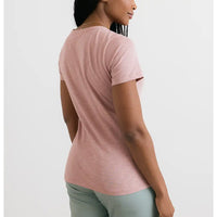 Short sleeved top in pale pink