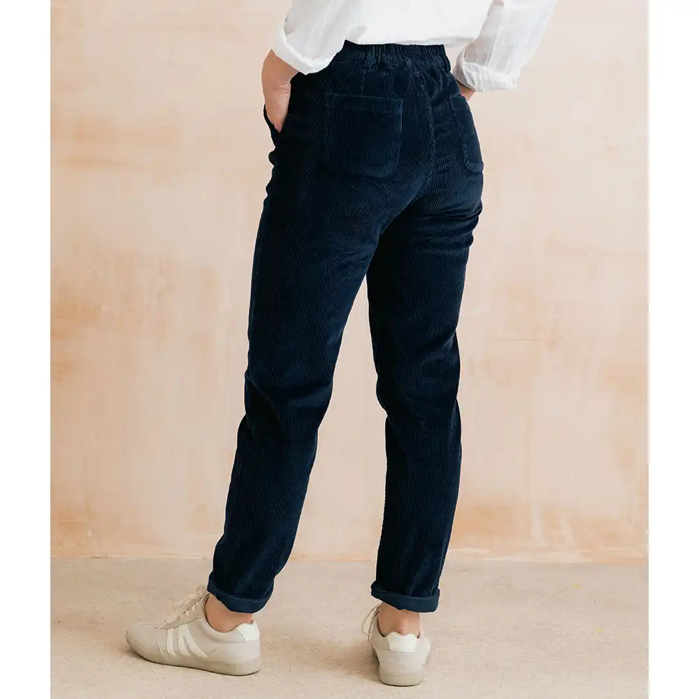 Brookend Trousers in Navy Jumbo Cord