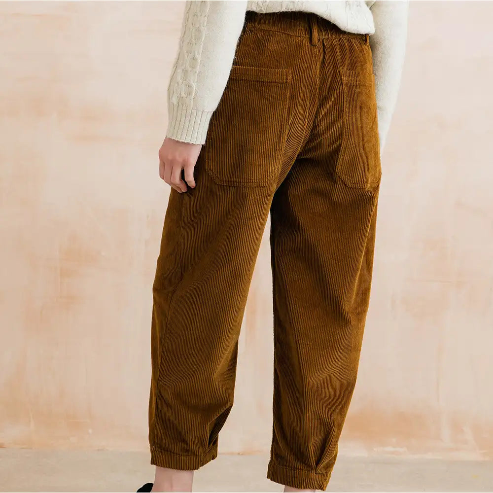Shirin Trousers in Caramel Jumbo Cord