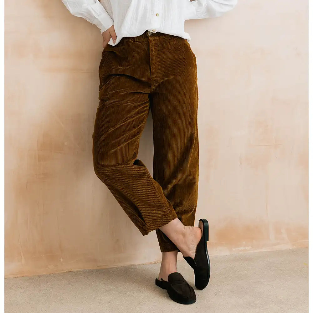 Shirin Trousers in Caramel Jumbo Cord