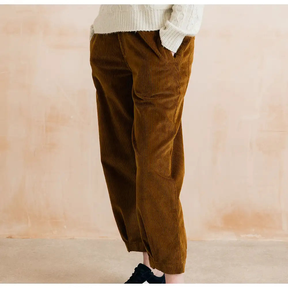 Shirin Trousers in Caramel Jumbo Cord