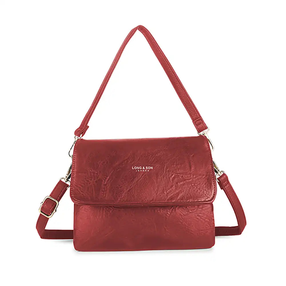 Small Flap Shoulder Bag - Red