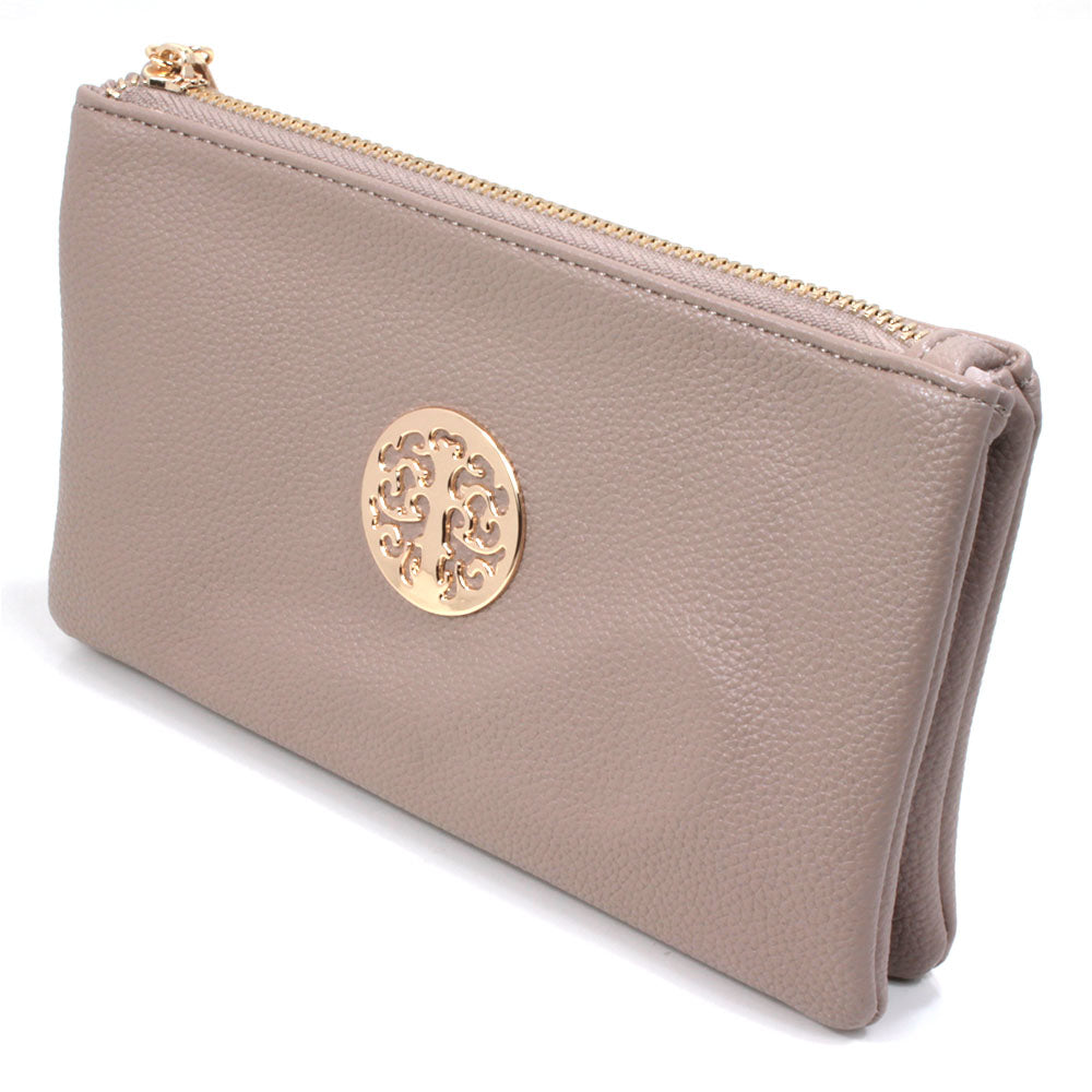 Long & Son 3 pocket Gold Relief Bag Taupe