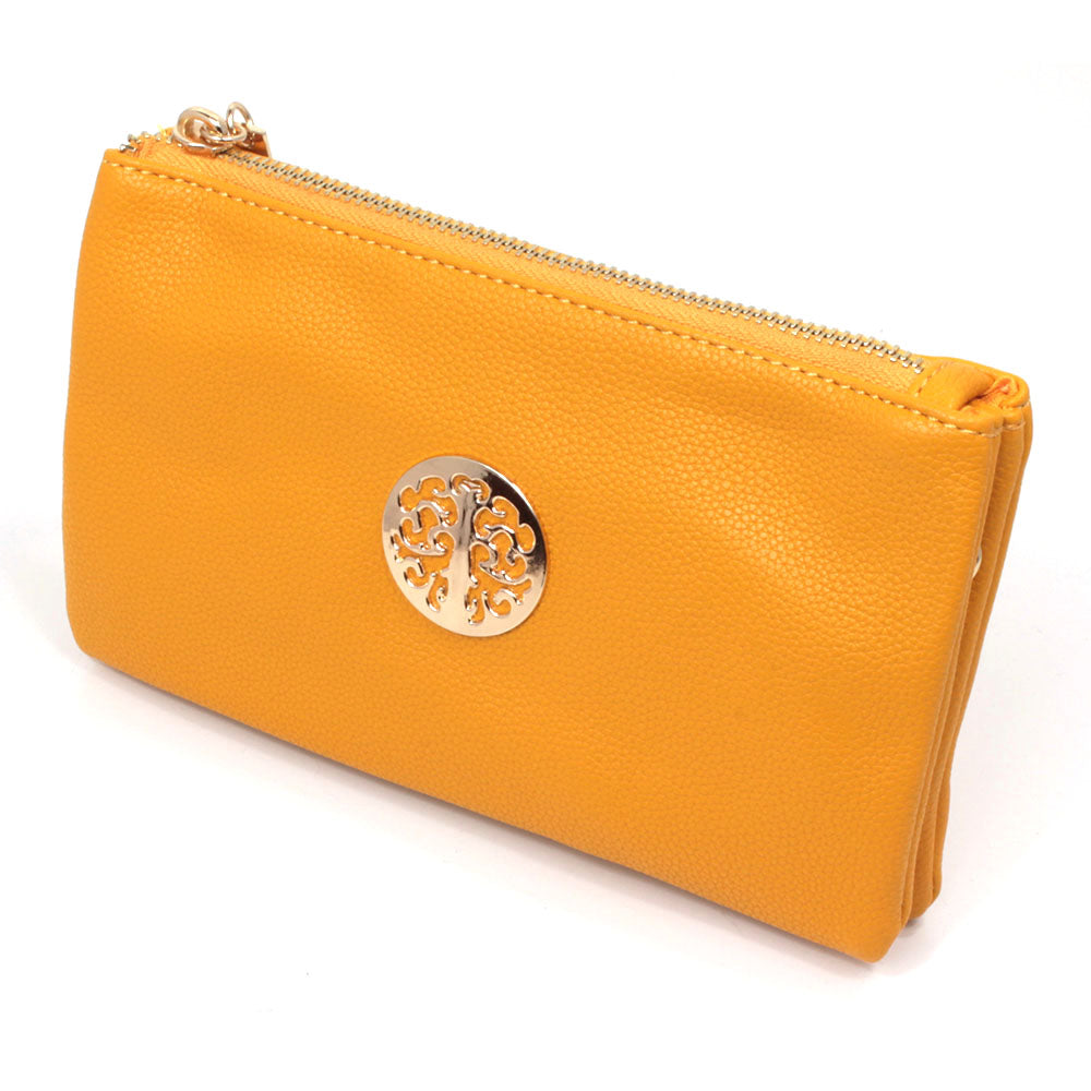 Triple Pocket Gold Relief Bag - Yellow