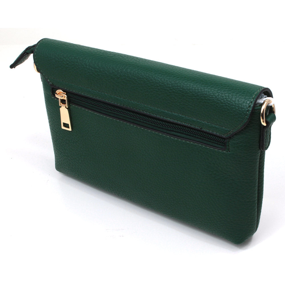 Long & Son Twist Clasp Envelope Bag in Green