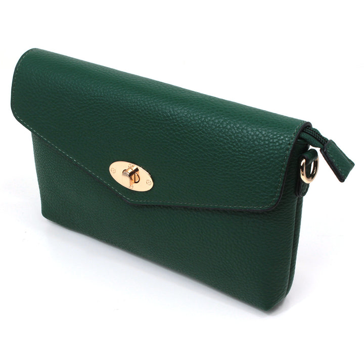 Long & Son Twist Clasp Envelope Bag in Green