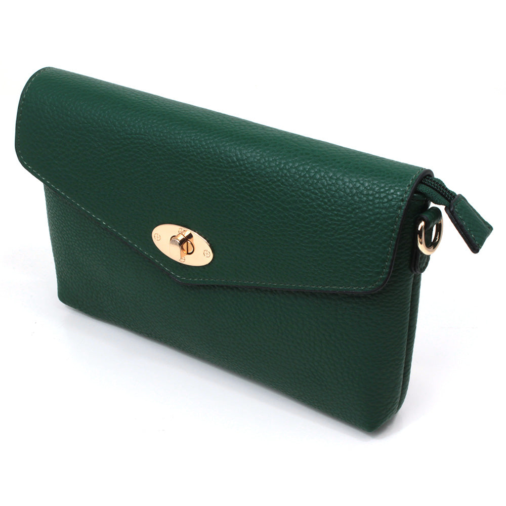 Twist Clasp Envelope Bag - Green