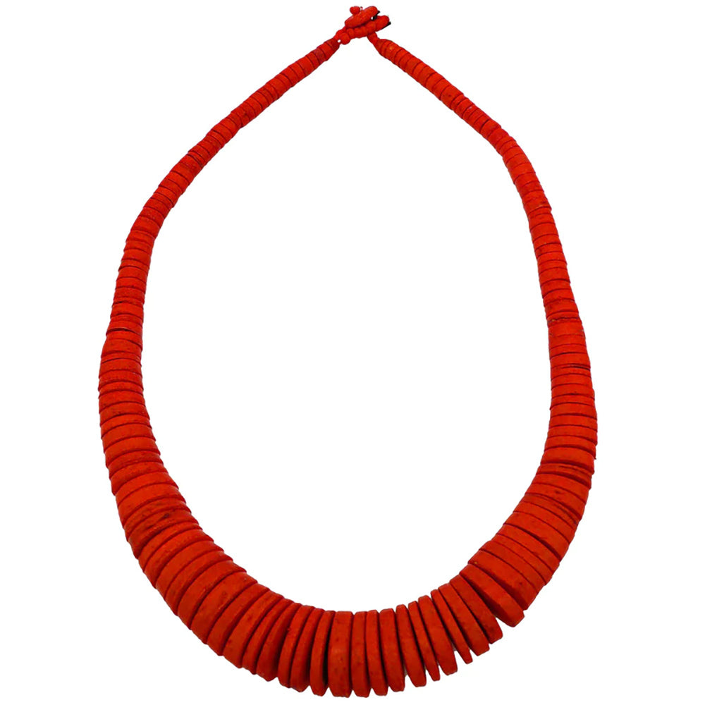 Lotusfeet Orange Disc Necklace