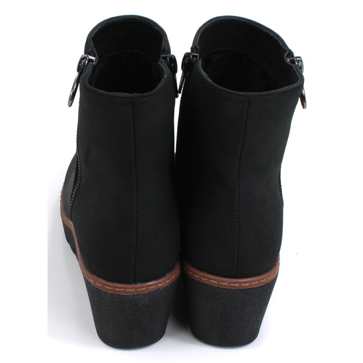 Lunar High Wedge Ankle Boots in Black