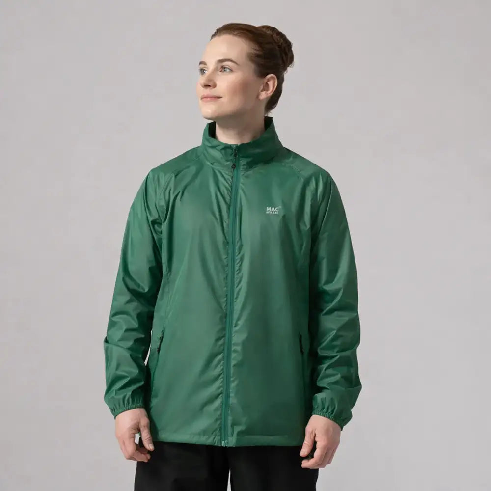 Packable Waterproof Jacket - Forest Green
