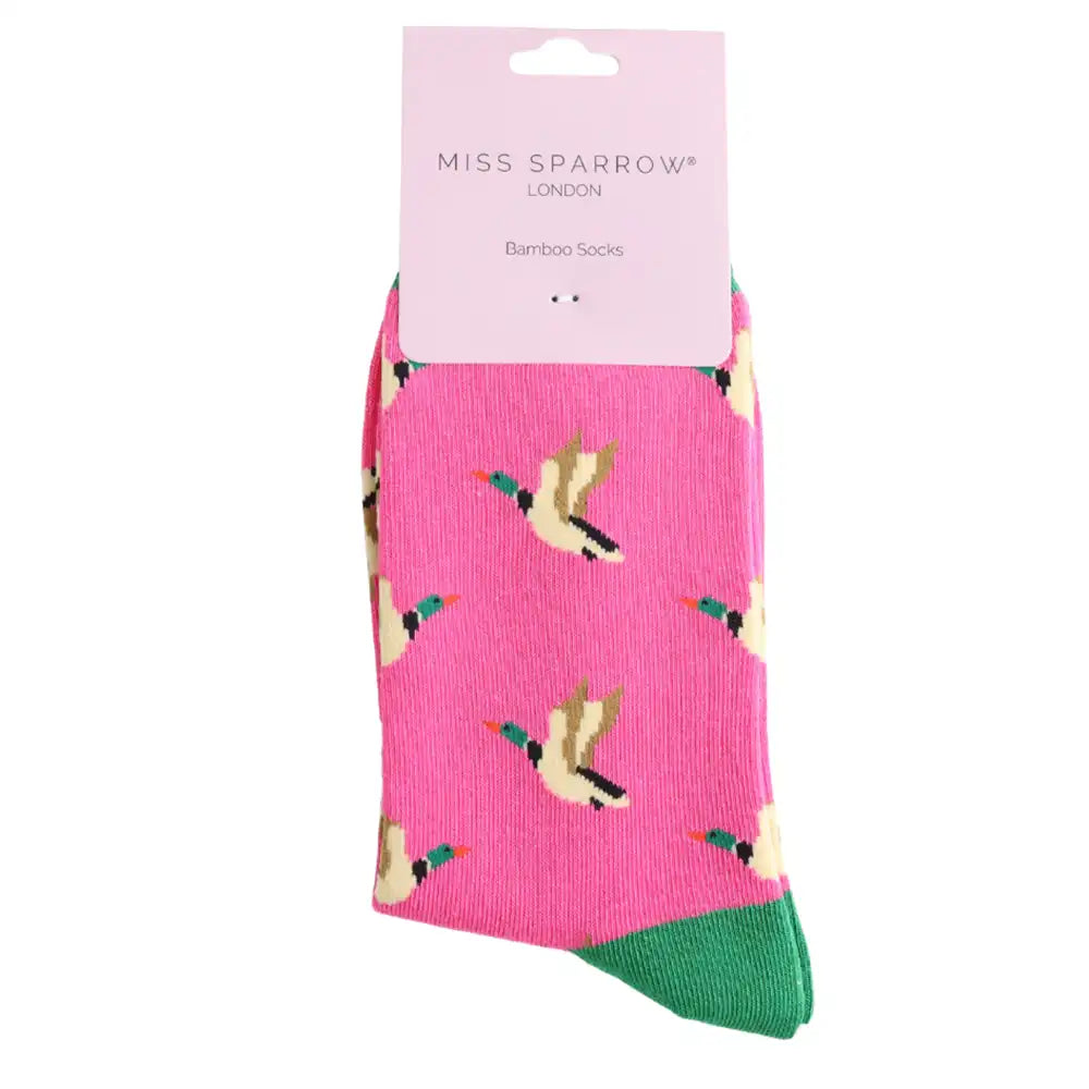 Flying Ducks Regular Socks - Pink
