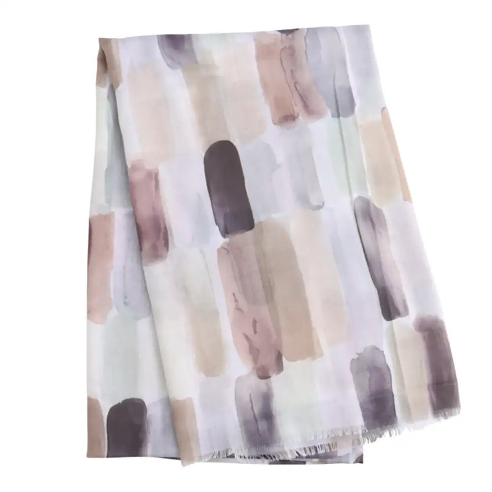 Watercolour Brushstroke Scarf - Mushroom