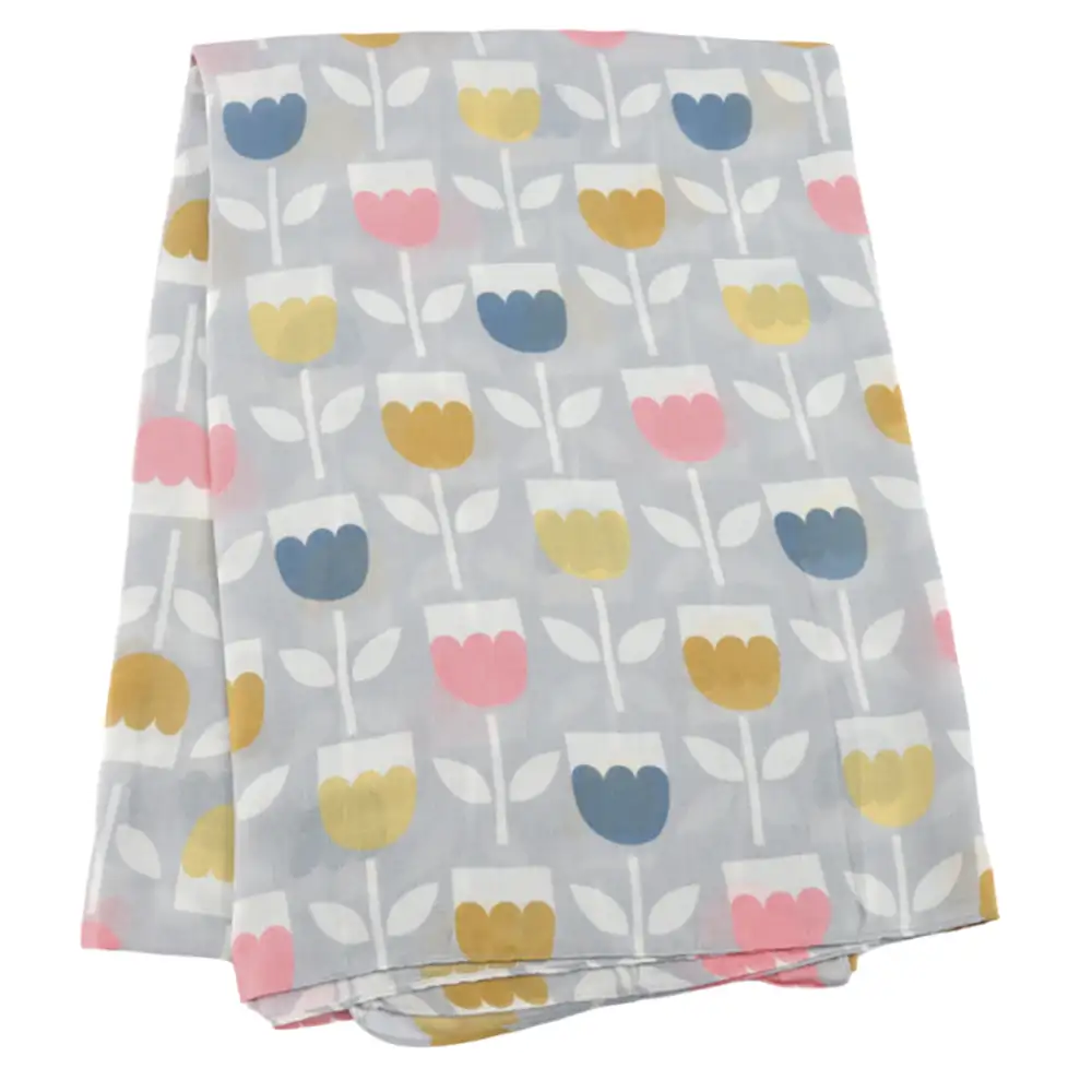 Multicoloured Tulip Scarf - Silver